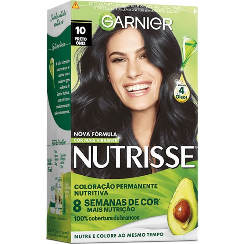 tinta para cabelo garnier nutrisse preto ônix 10