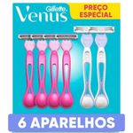 aparalho de depilar gillette venus suave 4 unidades e venus íntima 2 unidades