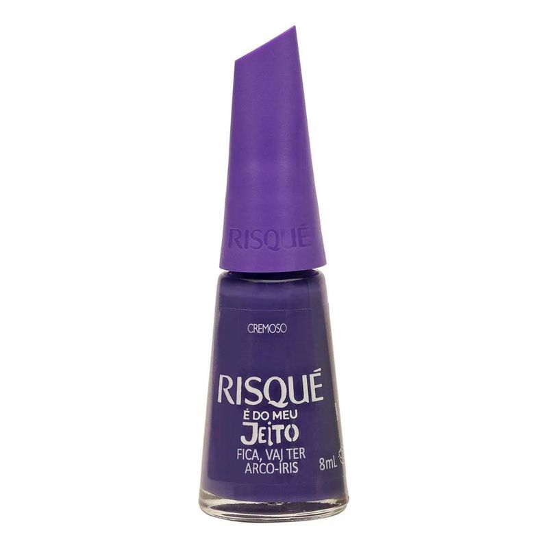 esmalte cremoso risqué é do meu jeito fica, vai ter arco íris 8ml