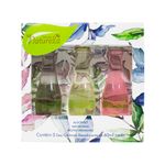 kit deo colônias seiva da natureza algodão 60ml + macadâmia 60ml + frutas vermelhas 60ml
