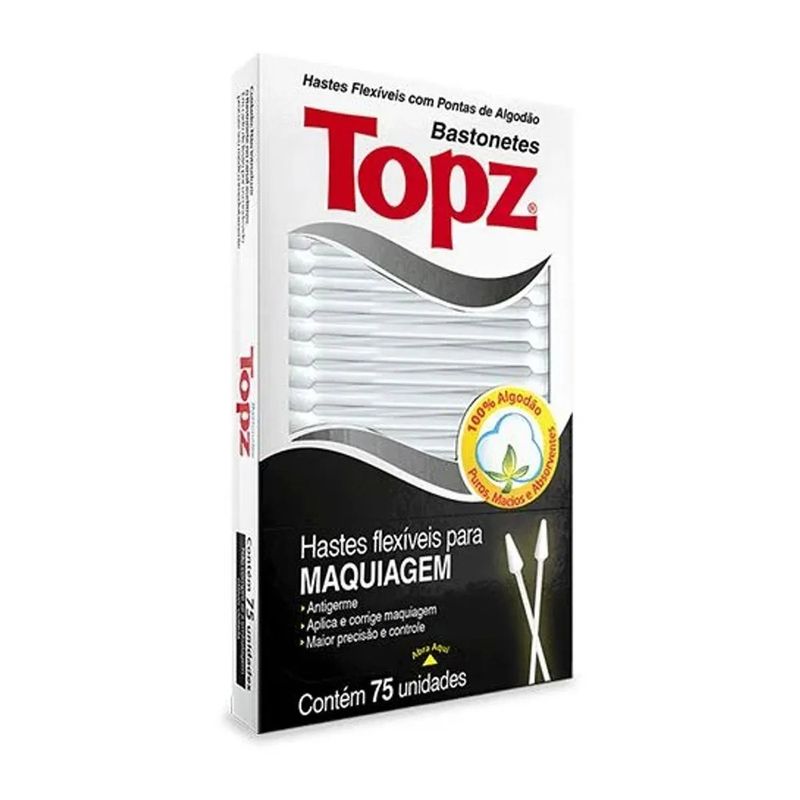 hastes flexiveis para maquiagem topz 75 unidades