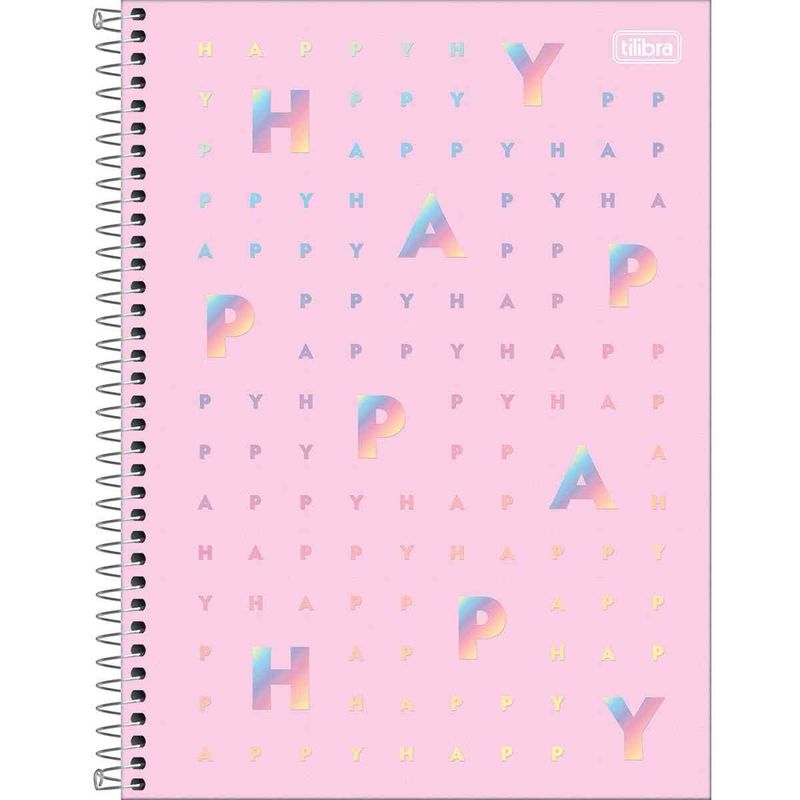 caderno tilibra happy universitário 16 matérias 256 folhas sortido 305464