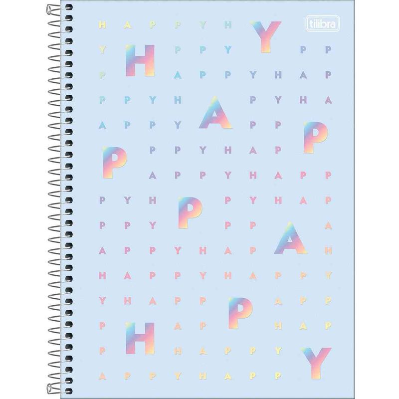 caderno tilibra happy universitário 16 matérias 256 folhas sortido 305464