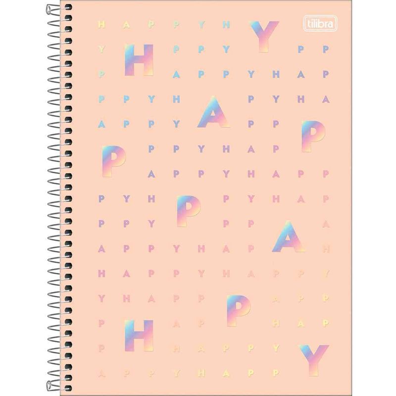 caderno tilibra happy universitário 16 matérias 256 folhas sortido 305464