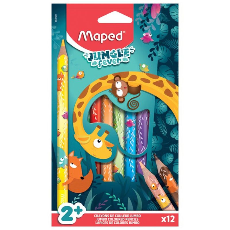 lápis de cor jungle fever 12 cores 863700