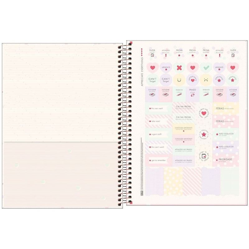 caderno espiral tilibra connect soho 12 matérias 192 folhas sortido 359408