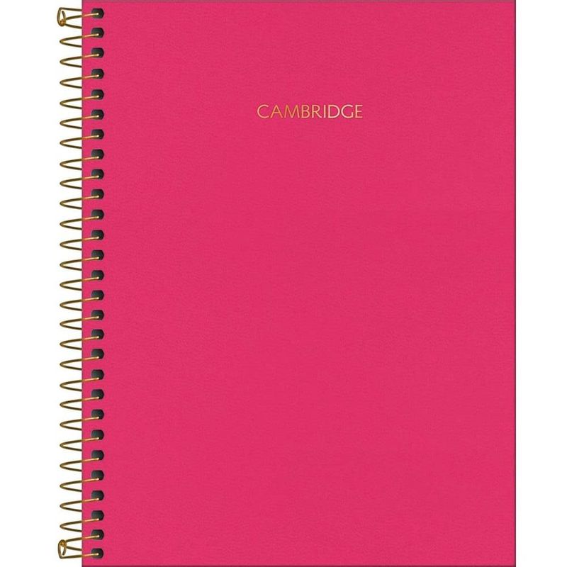 caderno espiral tilibra executivo cambridge pink 80 folhas 356107