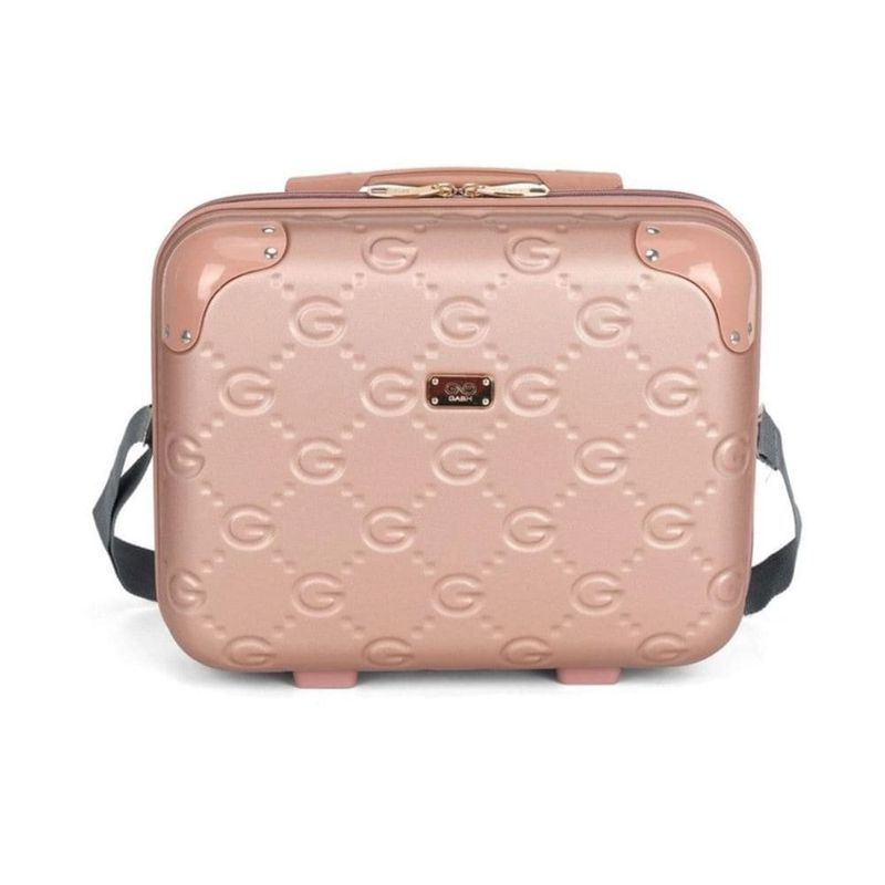 frasqueira de viagem luxcel 40x30cm rose fr10388ga (mp)