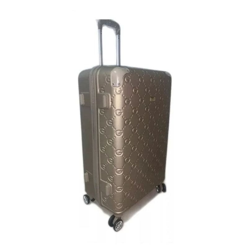 mala de viagem média luxcel 64cm champagne (mp)