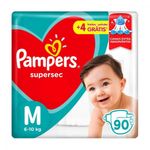 fralda descartável infantil pampers supersec g 90 unidades