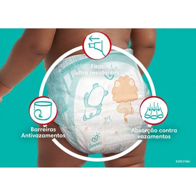 fralda descartável infantil pampers supersec g 90 unidades