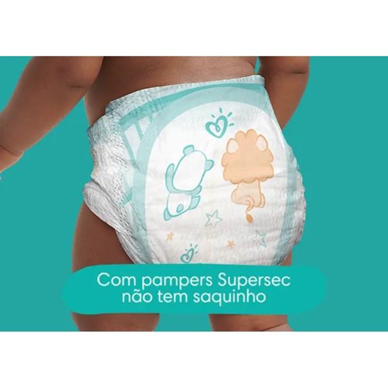 fralda descartável infantil pampers supersec g 90 unidades