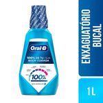 enxaguante bucal oral-b 100% menta refrescante 1l