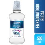 enxaguante bucal oral-b 100% menta refrescante 500ml