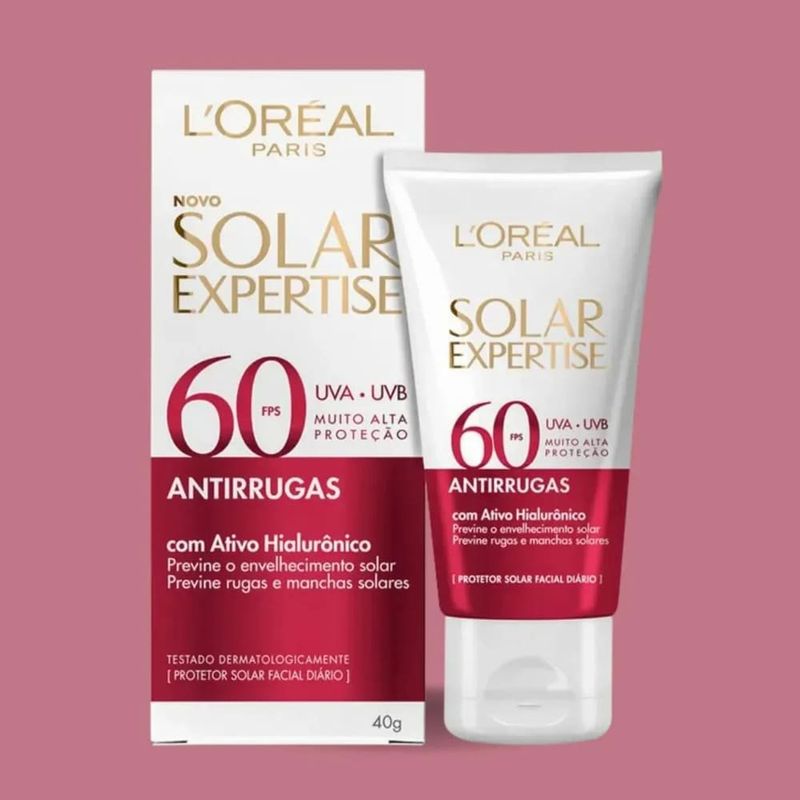 protetor solar facial l'oreal solar expertise antirrugas fps60 40g