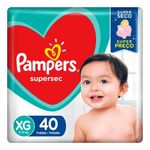 fralda descartável infantil pampers supersec xg 40 unidades