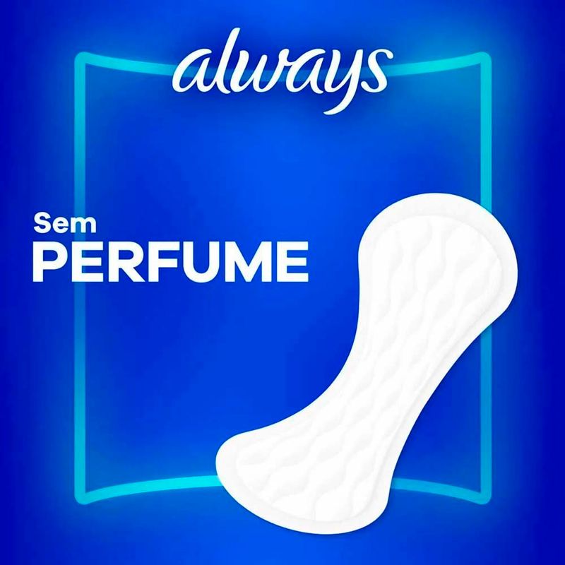 protetor diário always sem perfume respirável 80 unidades