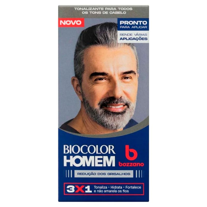 tonalizante de cabelo biocolor homem bozzano redução dos grisalhos