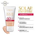 protetor solar facial l'oréal paris solar expertise antirrugas fps60 com cor 40g