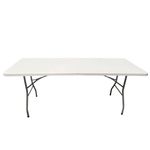 mesa dobrável artrilux armação de metal 180x73x73cm art-24-191 (mp)