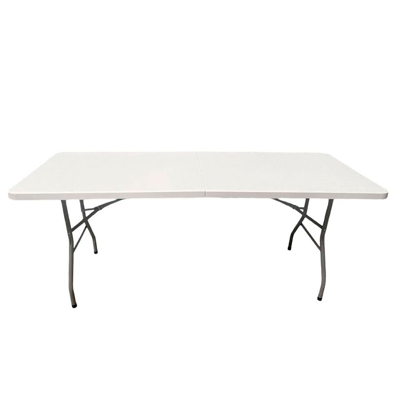mesa dobrável artrilux armação de metal 180x73x73cm art-24-191 (mp)