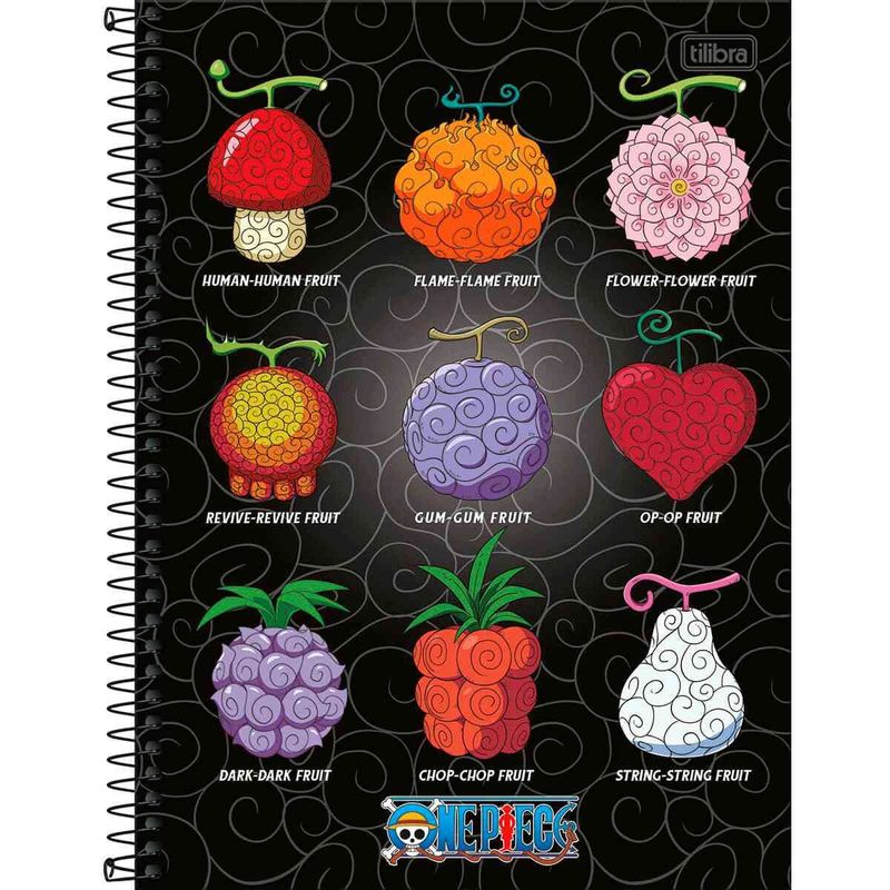 caderno tilibra one piece 1 matéria 80 folhas sortido 340448