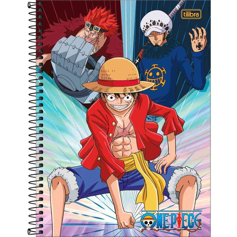 caderno tilibra one piece 1 matéria 80 folhas sortido 340448