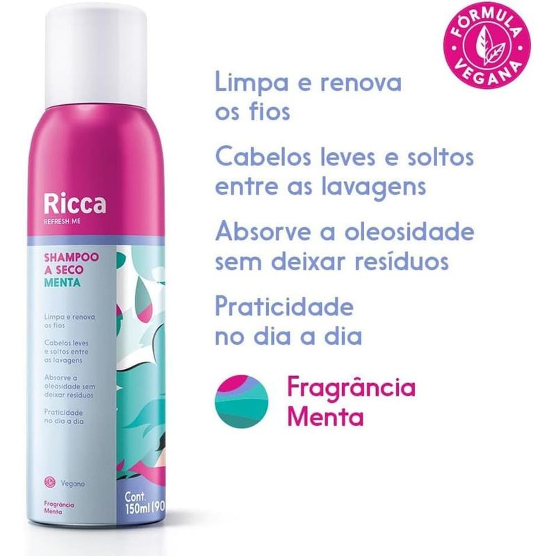shampoo a seco ricca menta 150ml