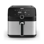 fritadeira arno airfryer mega afd7 7,5 litros preto e inox