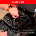 fritadeira arno airfryer mega afd7 7,5 litros preto e inox