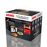 fritadeira arno airfryer mega afd7 7,5 litros preto e inox