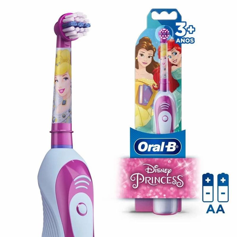 escova de dente elétrica infantil oral-b disney princesas 1 unidade