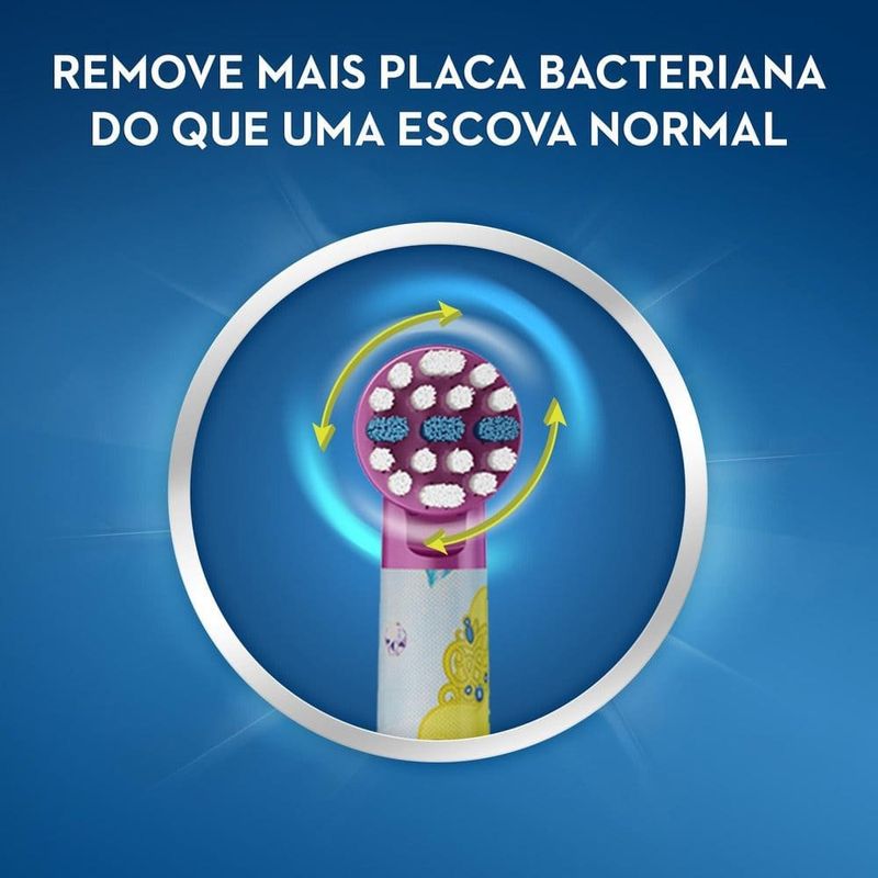escova de dente elétrica infantil oral-b disney princesas 1 unidade