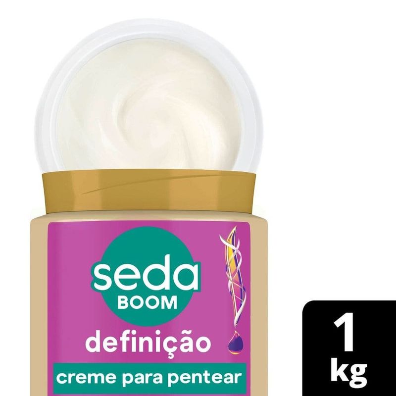 creme para pentear seda boom definição óleo de coco 1k