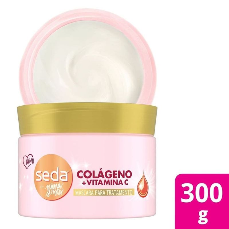 máscara de tratamento seda by niina secrets colágeno e vitamina c 300g