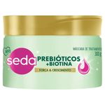 máscara de tratamento seda prebióticos e biotina força e crescimento 300g