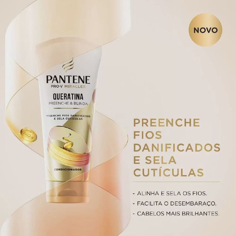 condicionador pantene pro-v queratina preenche e blinda 150ml
