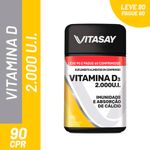 suplemento alimentar vitasay vitamina d3 2.000ui 90 comprimidos revestidos