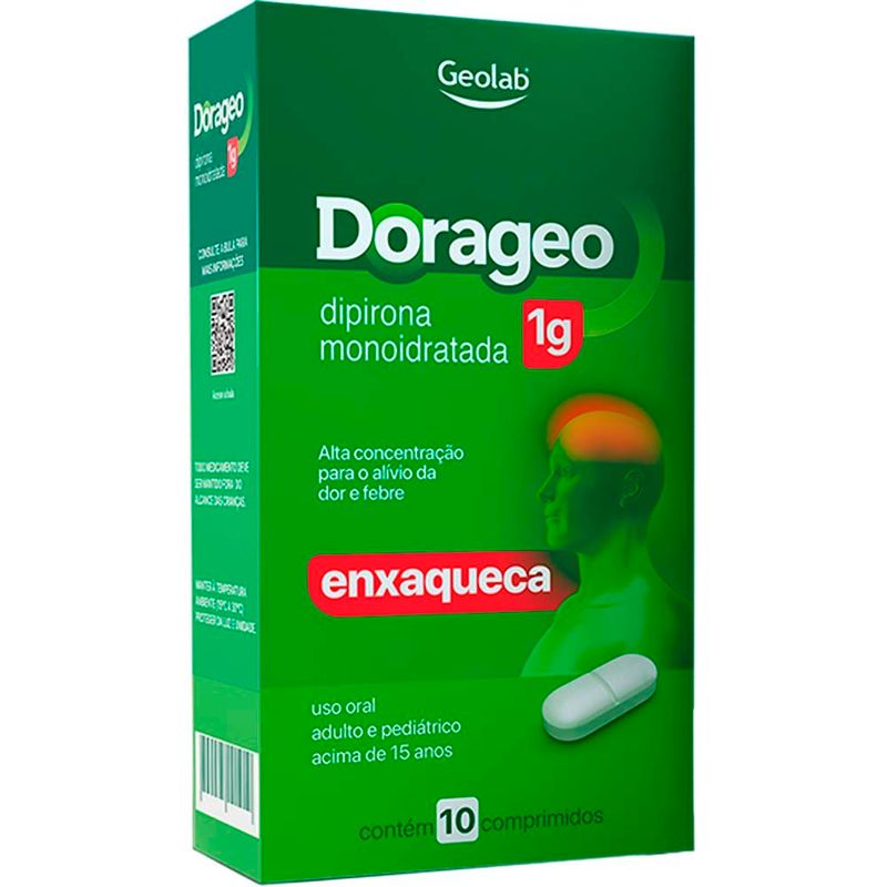 dorageo 1g 20 comprimidos dipirona geolab