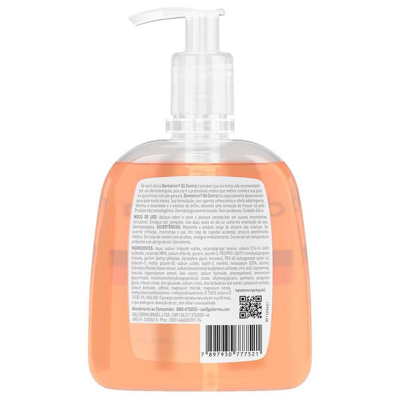 sabonete líquido dermotivin oil control 300ml
