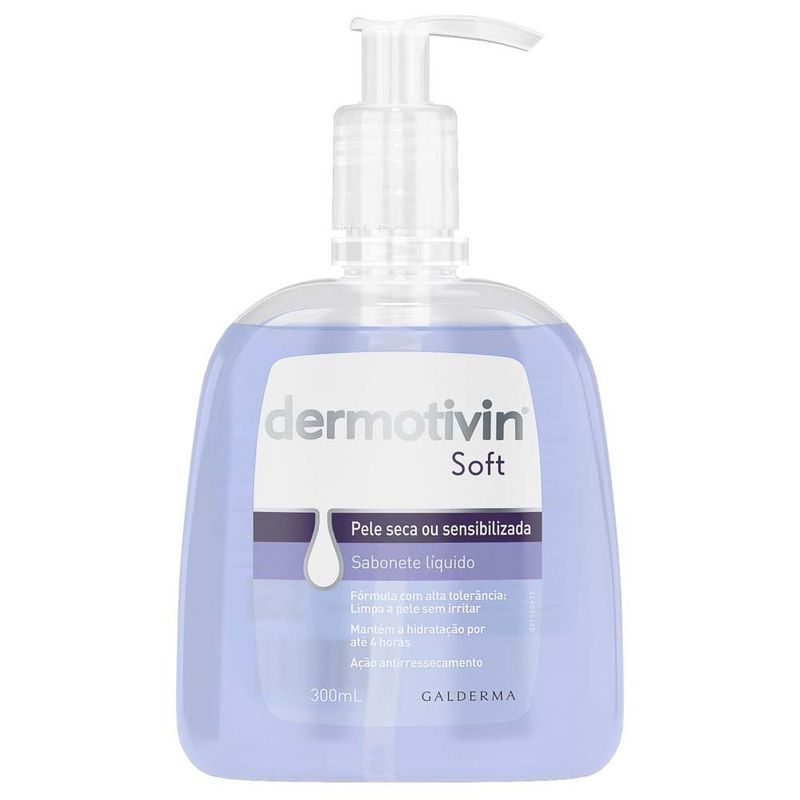 sabonete líquido dermotivin soft pele seca ou sensibilizada 300ml