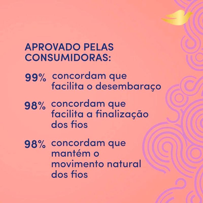 máscara de tratamento dove texturas reais cabelos ondulados cacheados crespos 500g