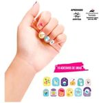 kit mechas coloridas e adesivos de unha infantil polibrinq (mp)