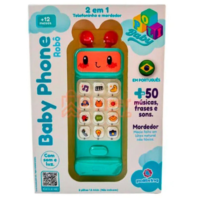 mordedor infantil telefone polibrinq cores sortidas (mp)