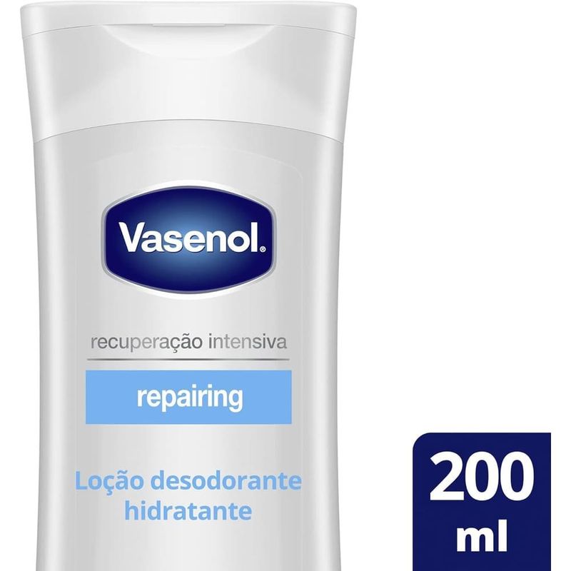 loção desodorante hidratante vasenol recuperação intensiva 200ml