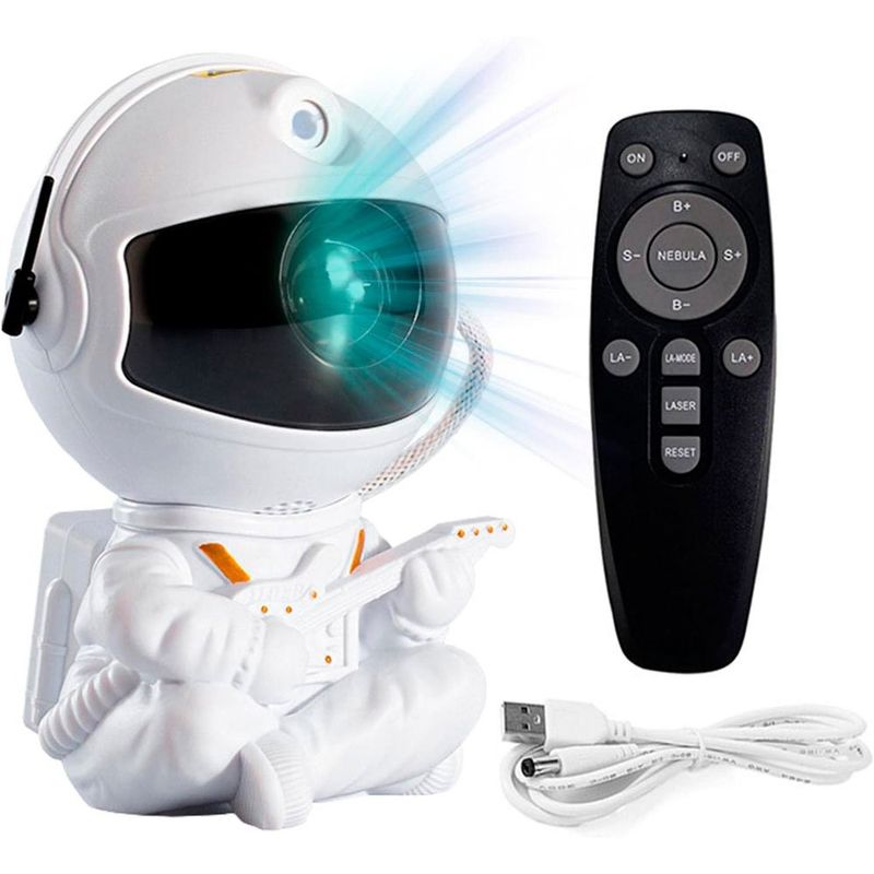 luminária astronauta oi vida com imagem espacial com 7 cores (mp)