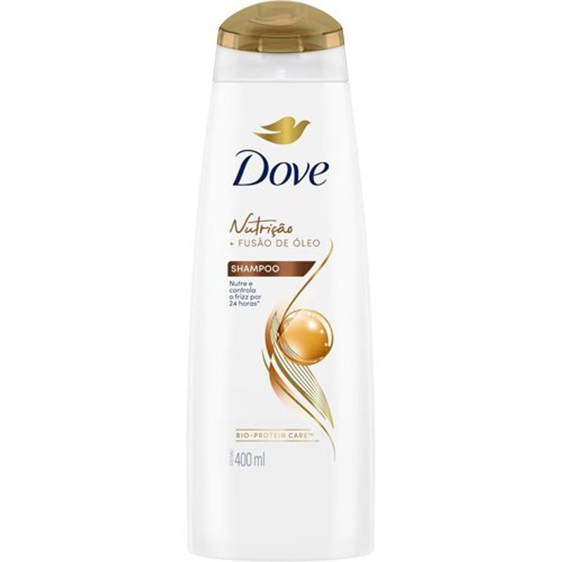 shampoo dove óleo nutrição + fusão de óleo 400ml
