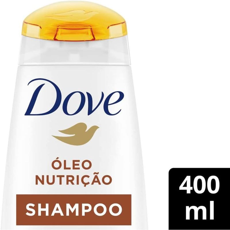 shampoo dove óleo nutrição + fusão de óleo 400ml