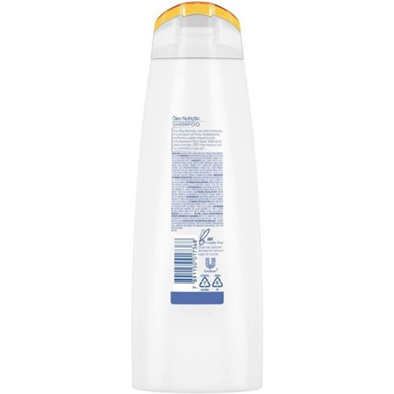 shampoo dove óleo nutrição + fusão de óleo 400ml