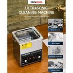 lavadora ultrassônica creworks para limpeza de peças e ferramentas 60w a-bi